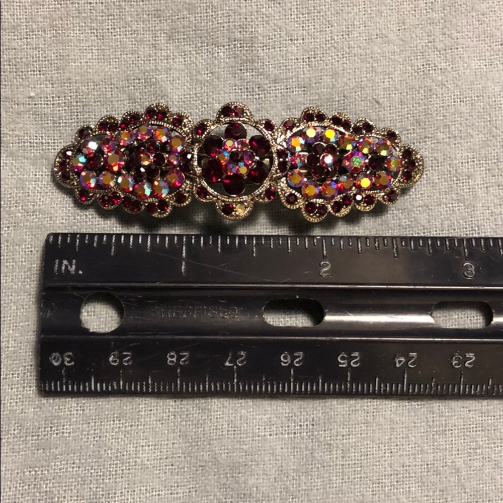 Sparkly Red Rhinestone Hairpin - Picture 7 of 7